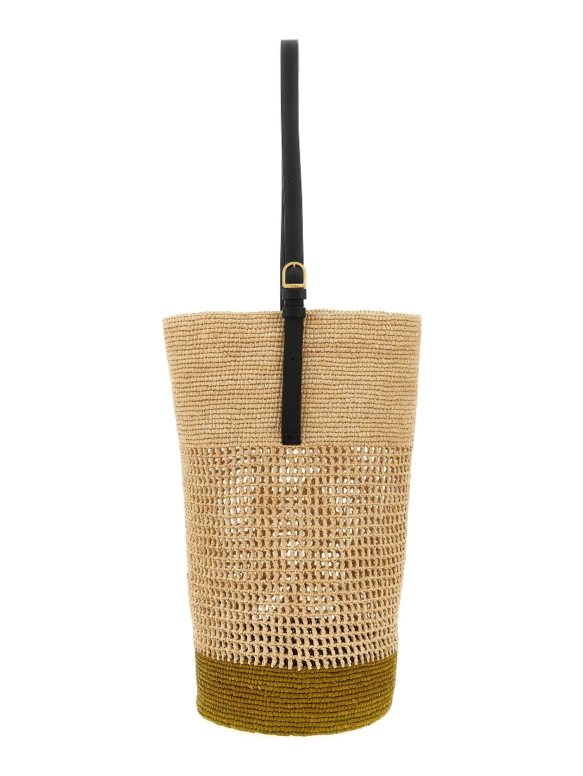 Beige Sisal Shoulder Bag