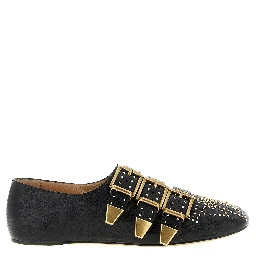 Black Lamb Leather Ballet Flats