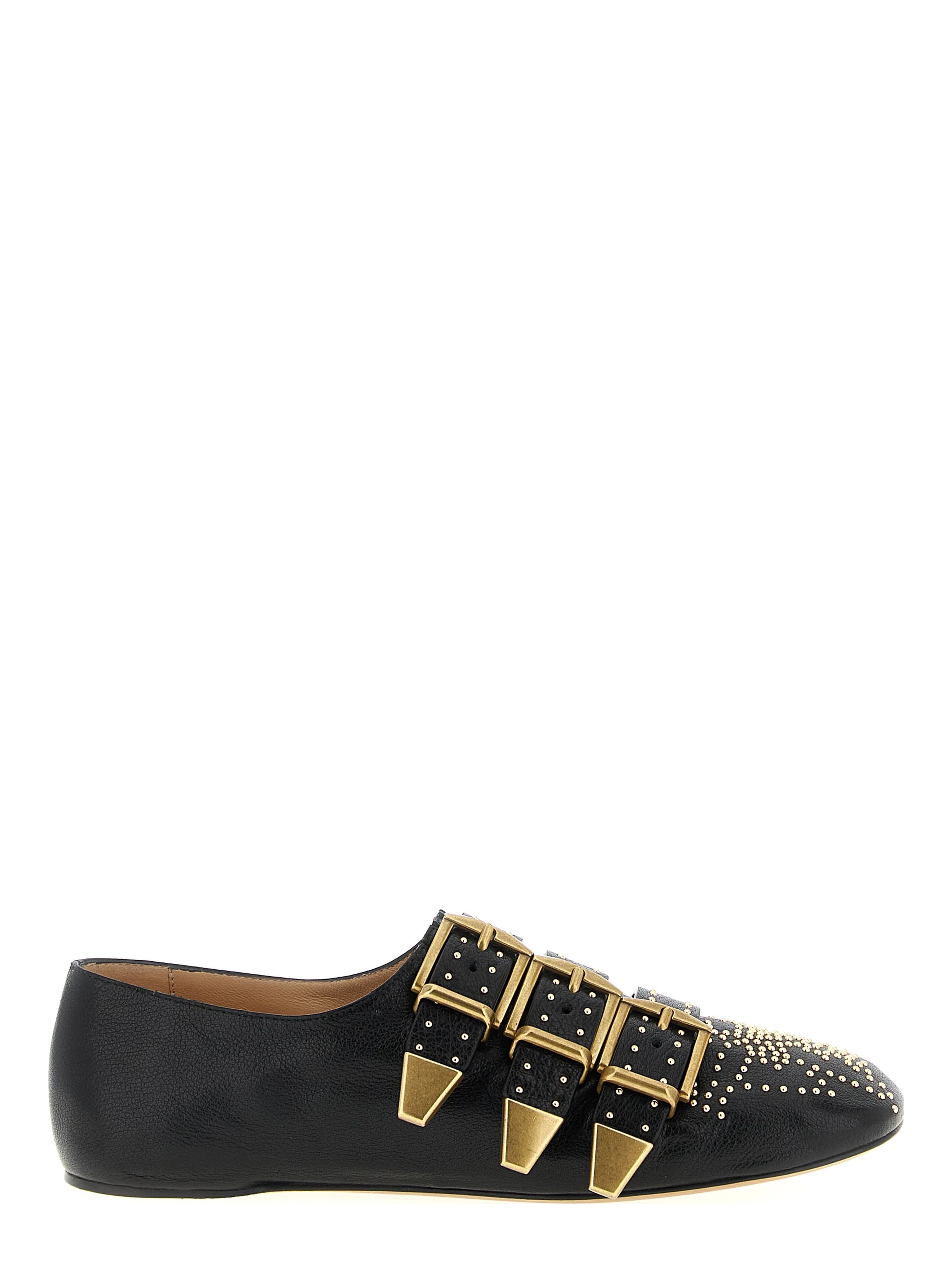 Black Lamb Leather Ballet Flats