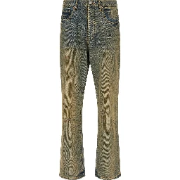 Bicolor Cotton Straight-Leg Jeans