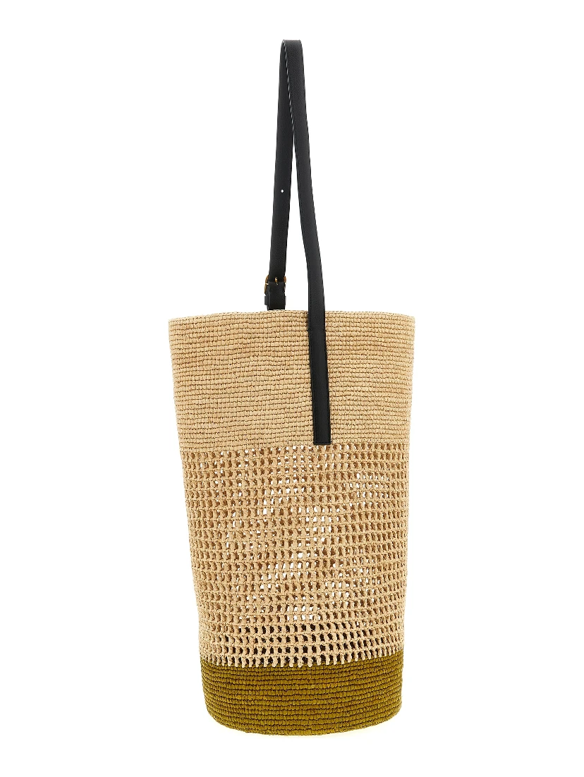Beige Sisal Shoulder Bag