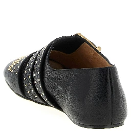 Black Lamb Leather Ballet Flats