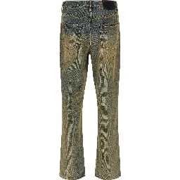 Bicolor Cotton Straight-Leg Jeans