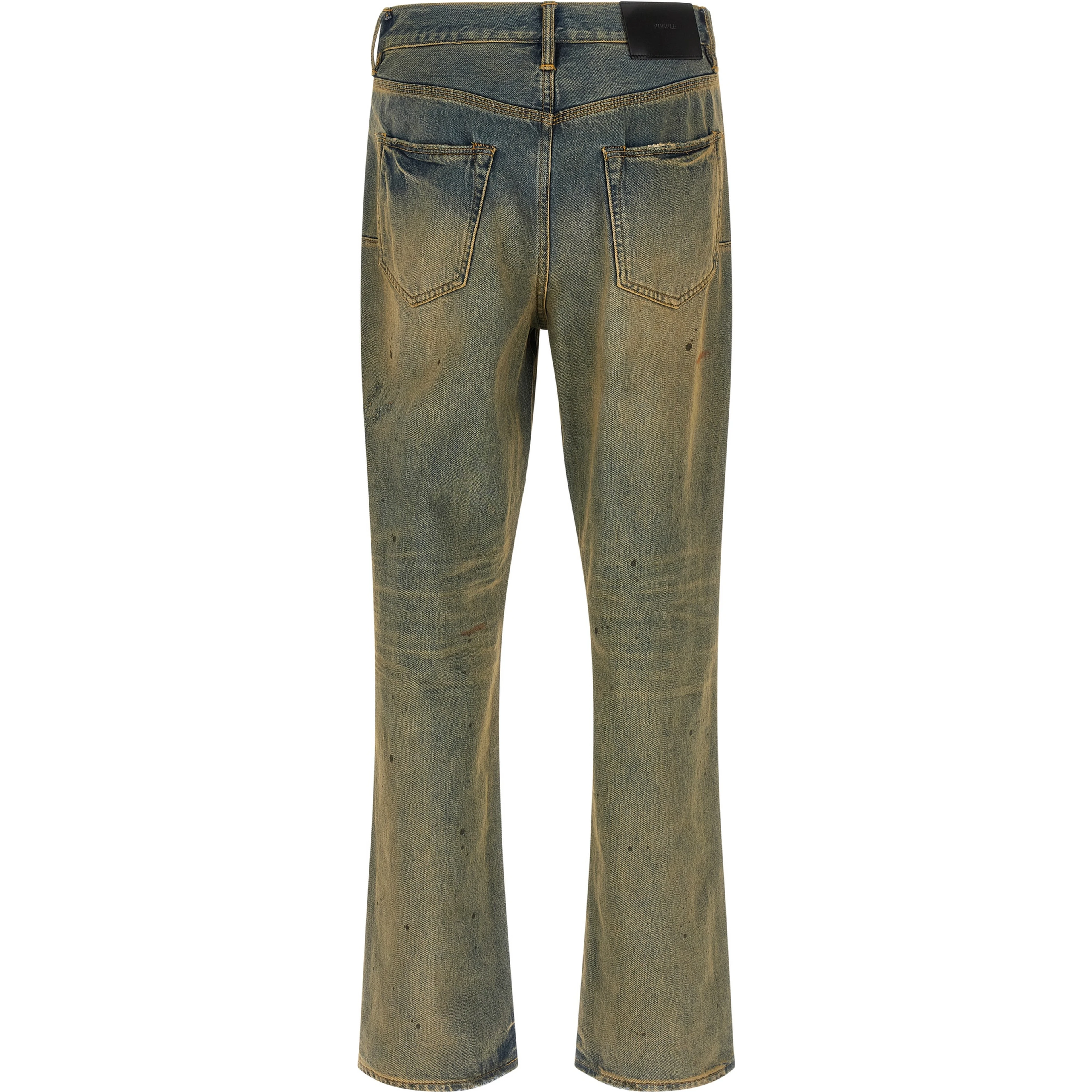 Bicolor Cotton Straight-Leg Jeans