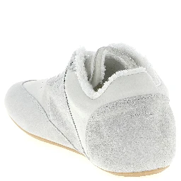 White Calfskin Athletic Sneakers