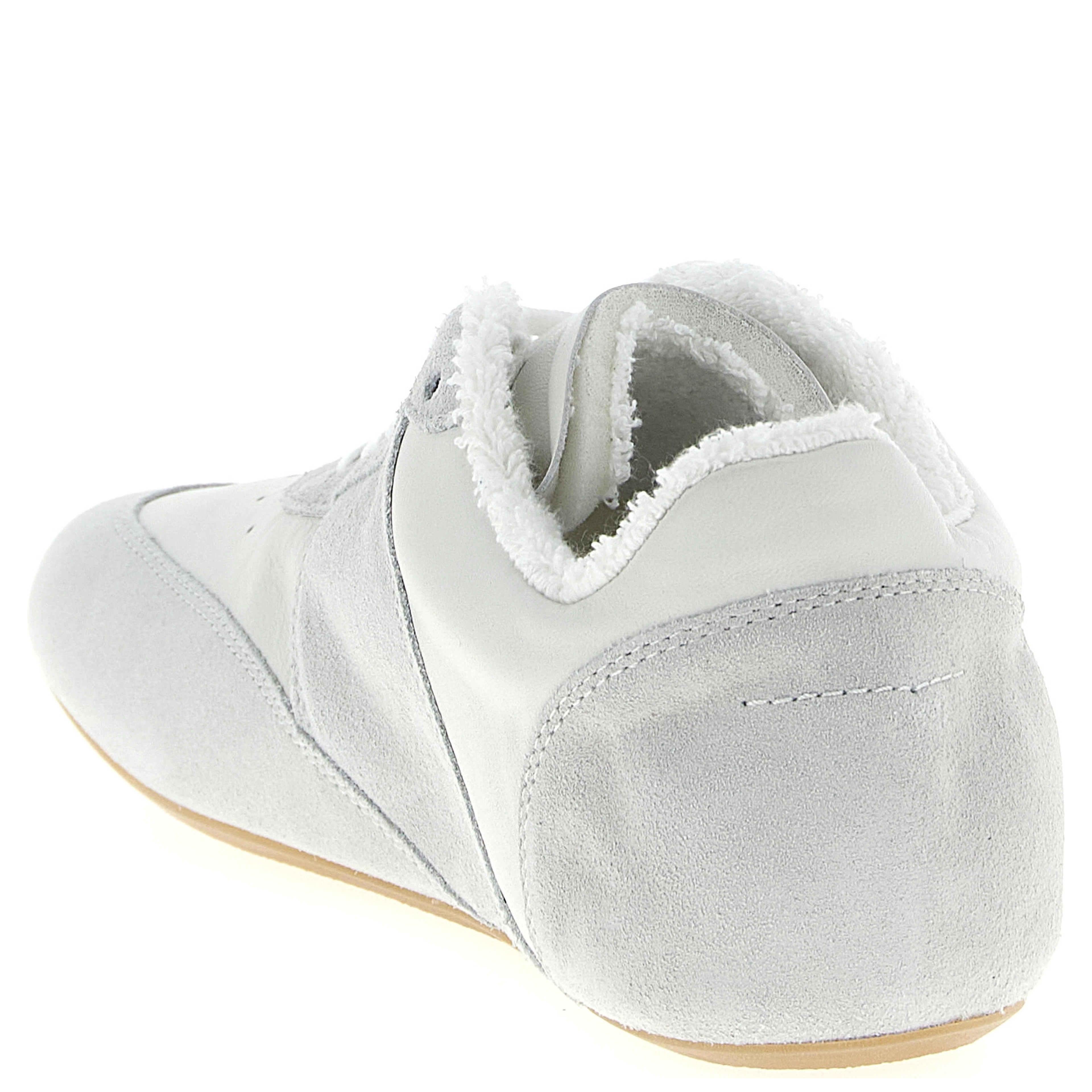 White Calfskin Athletic Sneakers
