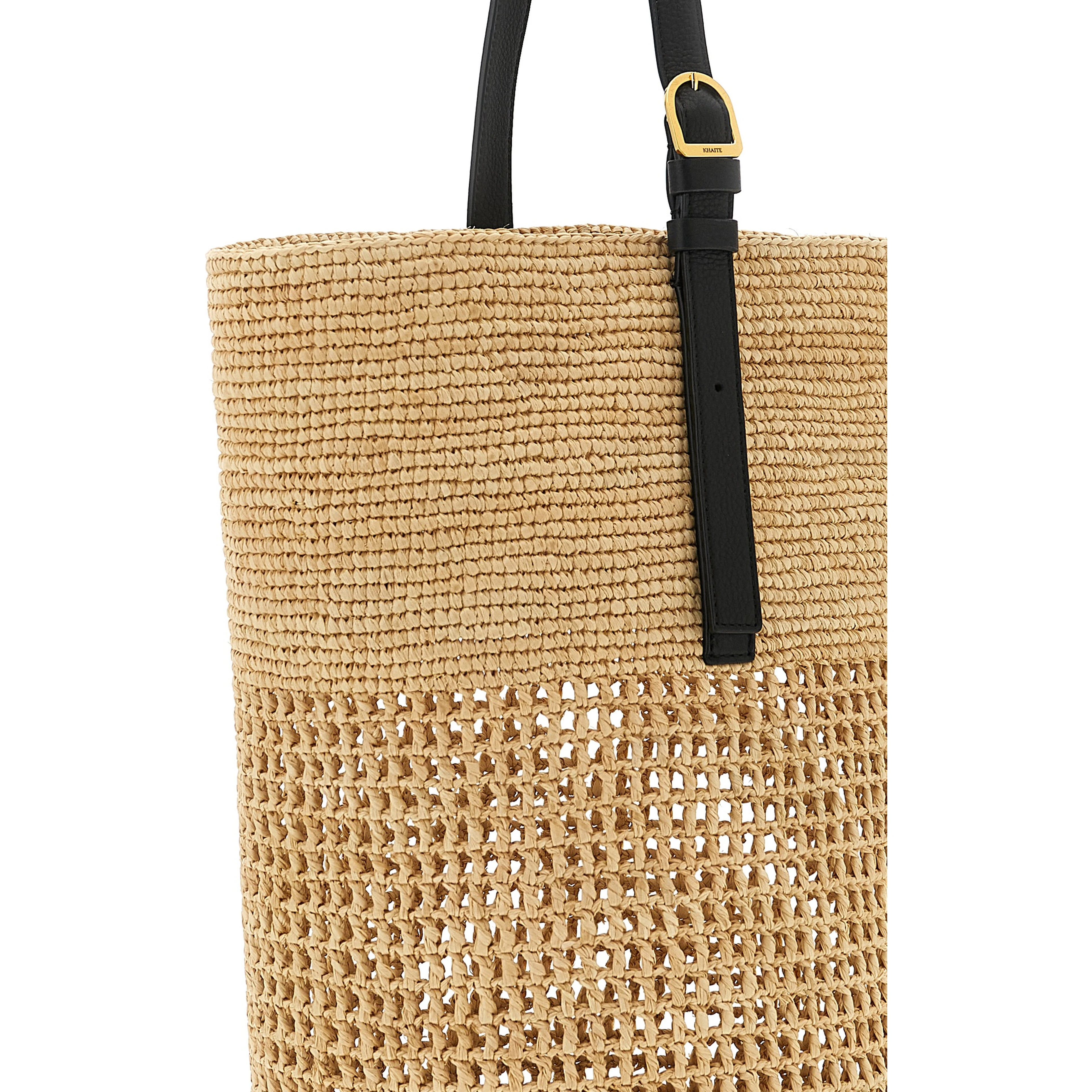 Beige Sisal Shoulder Bag