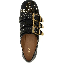 Black Lamb Leather Ballet Flats
