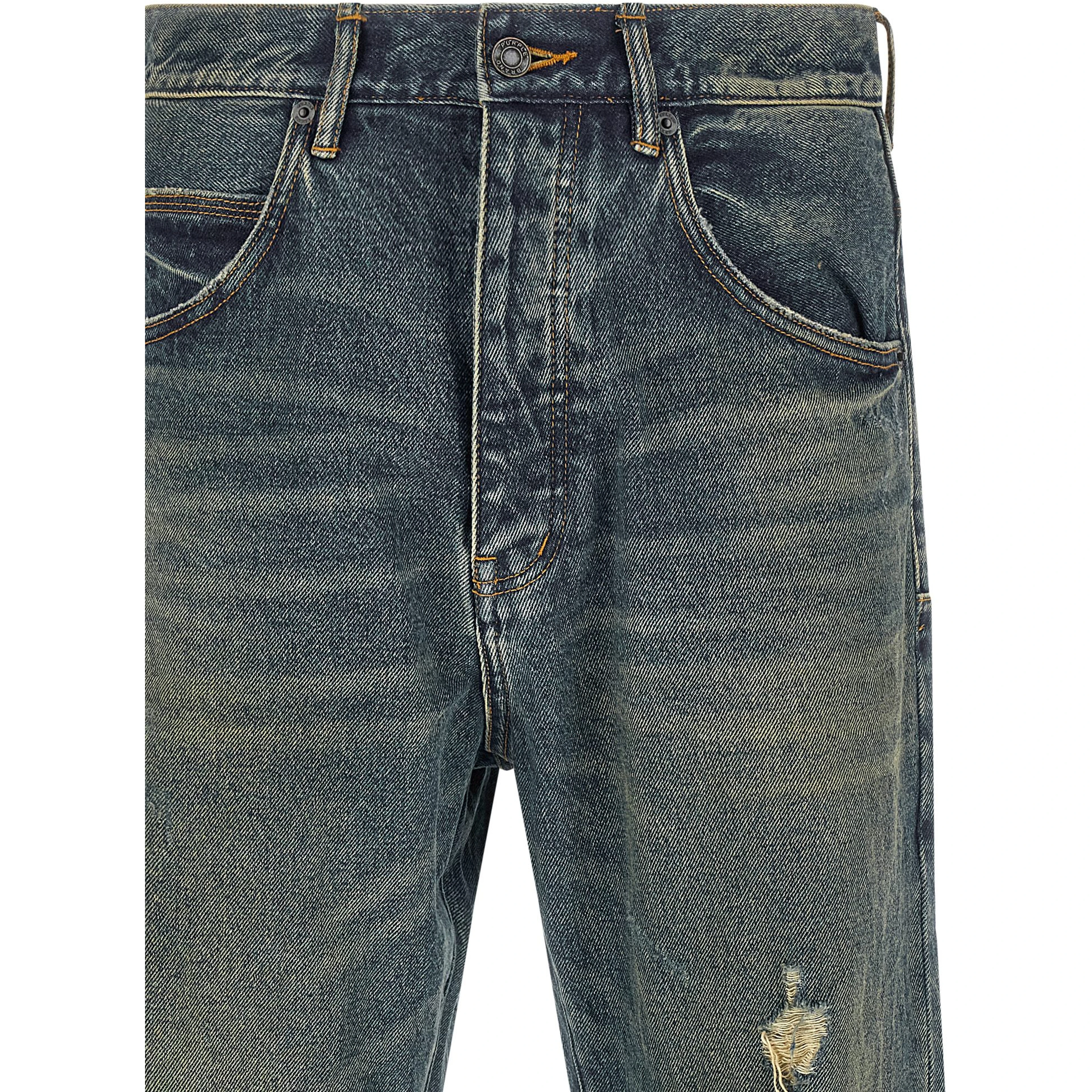 Blue Cotton Jeans Denim
