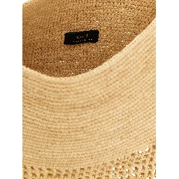 Beige Sisal Shoulder Bag
