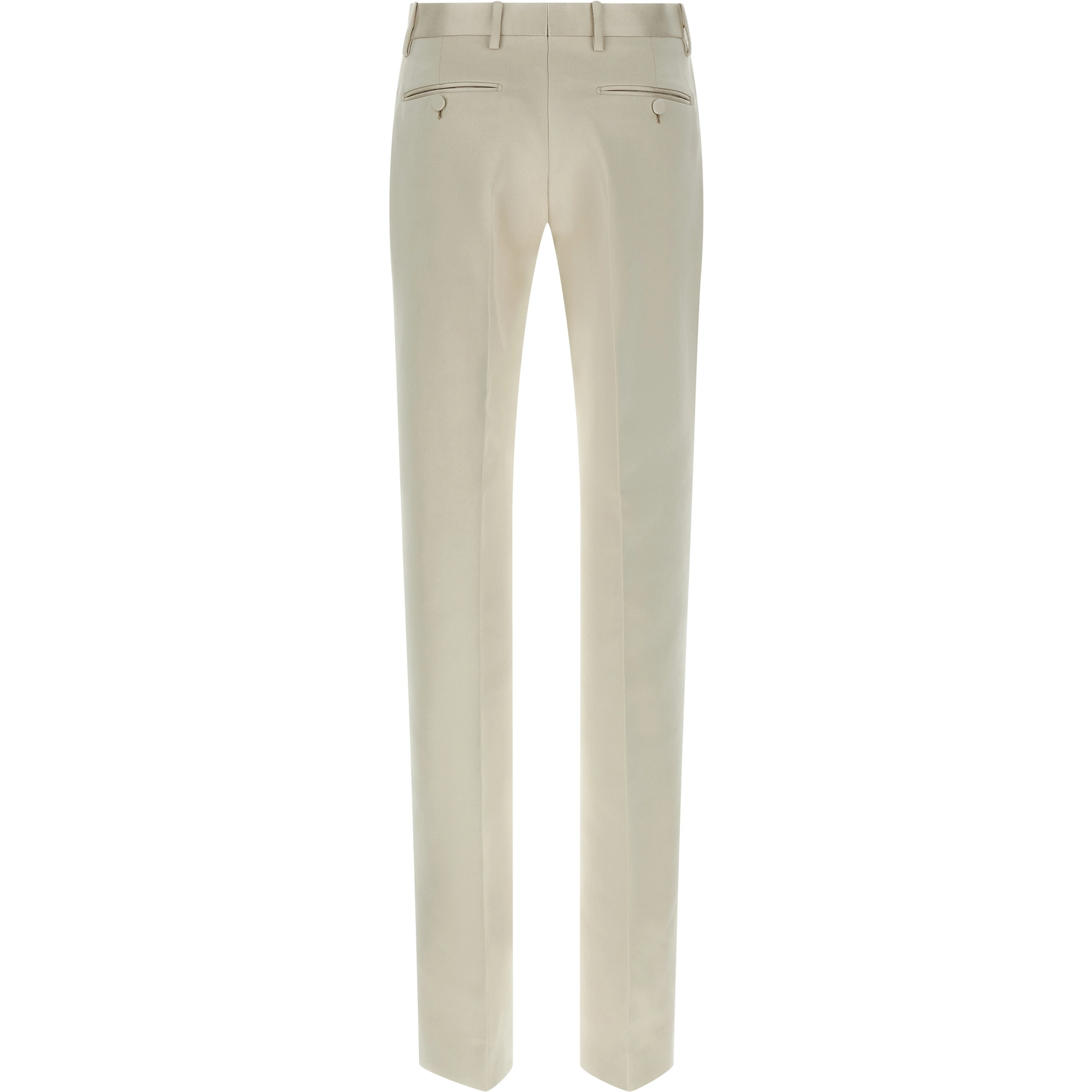 Beige Cotton Dress Pants