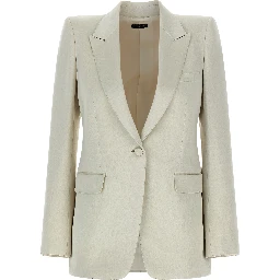 Beige Cotton Blazer