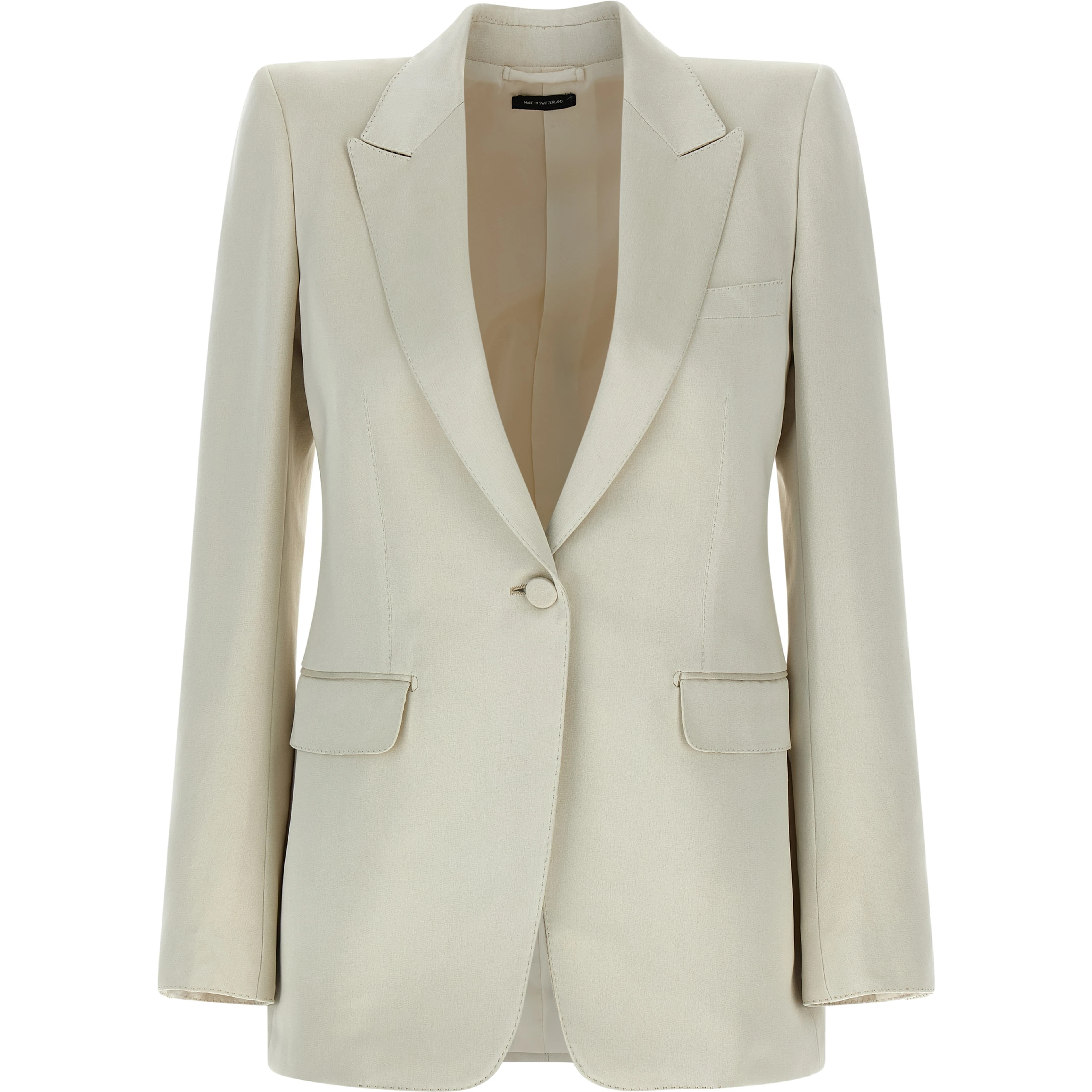 Beige Cotton Blazer