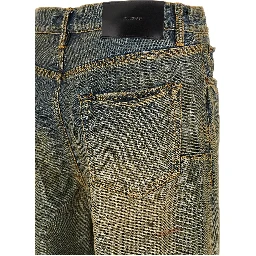 Bicolor Cotton Straight-Leg Jeans