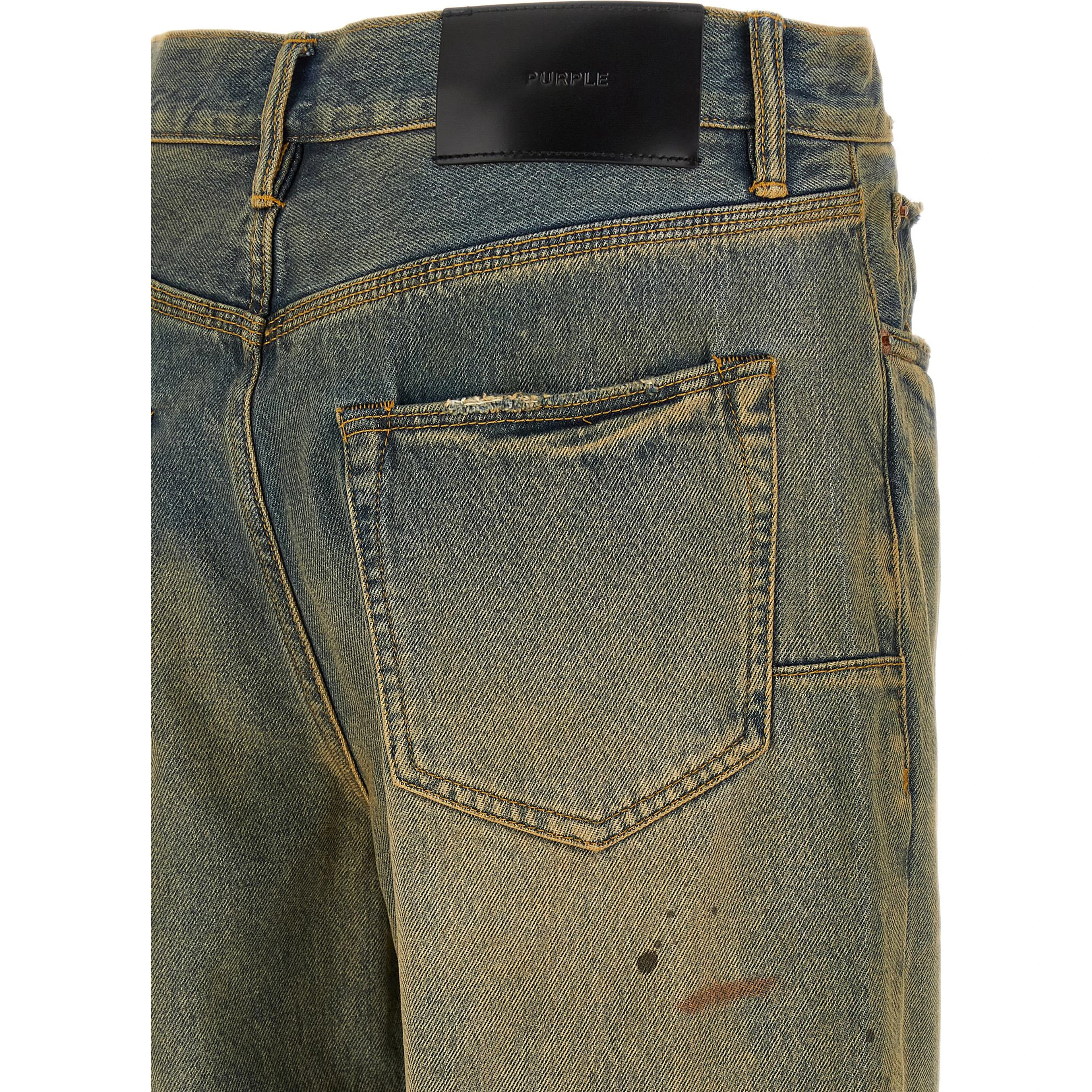 Bicolor Cotton Straight-Leg Jeans