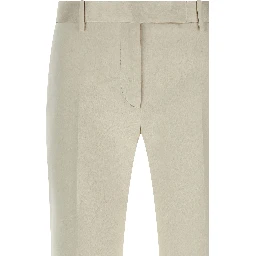 Beige Cotton Dress Pants