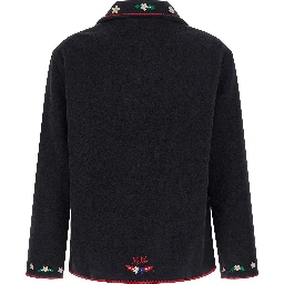 Blue Wool Full-Length Jacket