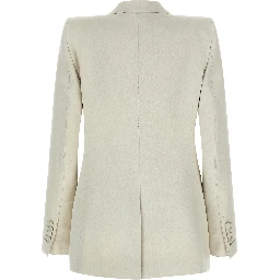 Beige Cotton Blazer