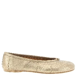 Gold Cashmere Ballet Flats
