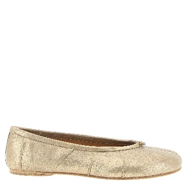 Gold Cashmere Ballet Flats
