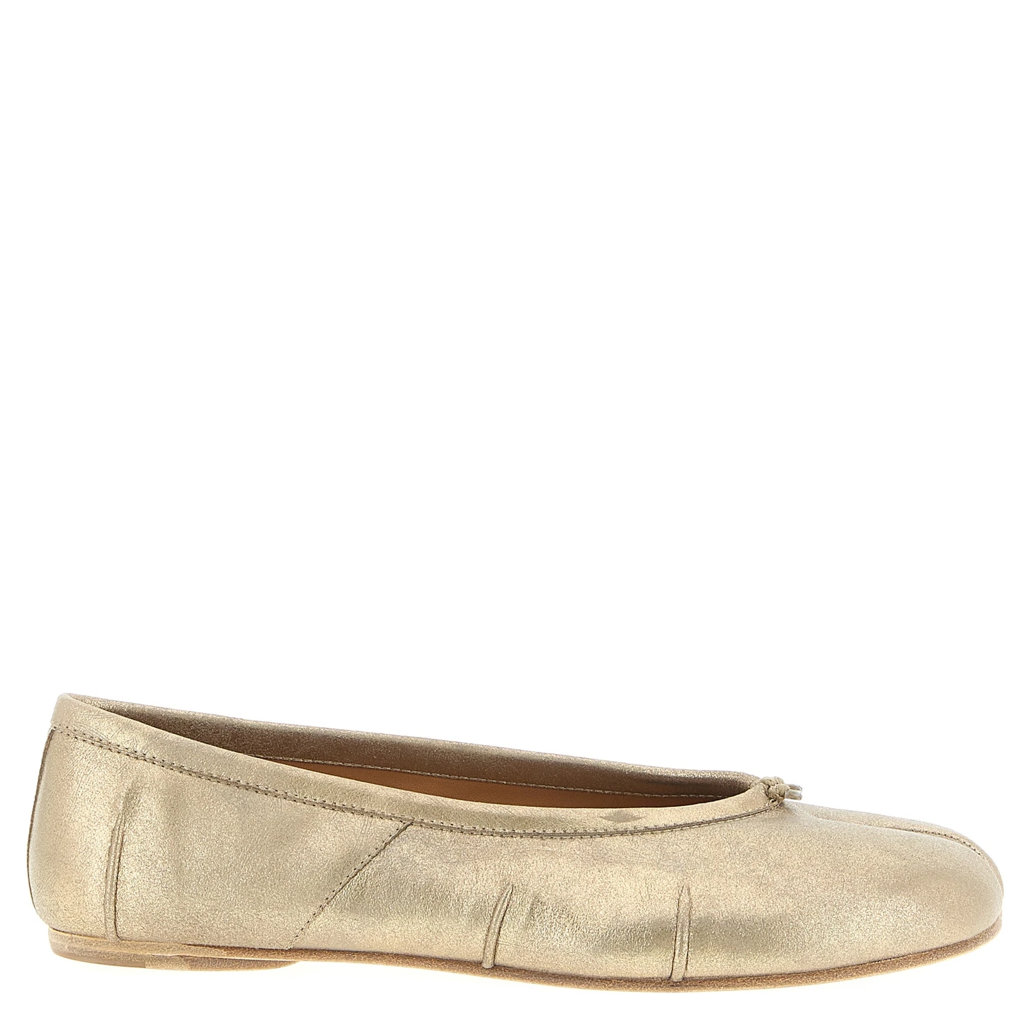 Gold Cashmere Ballet Flats