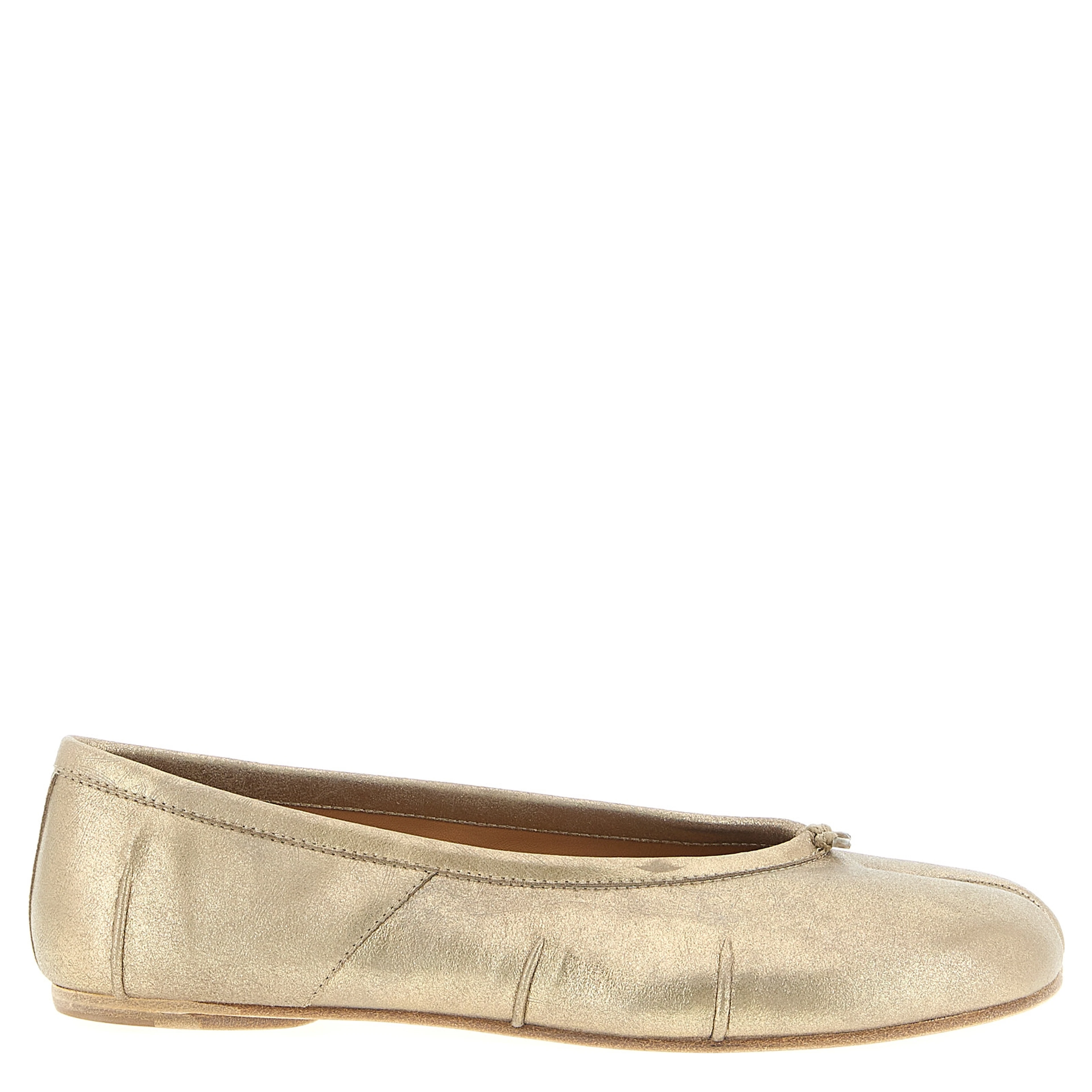 Gold Cashmere Ballet Flats