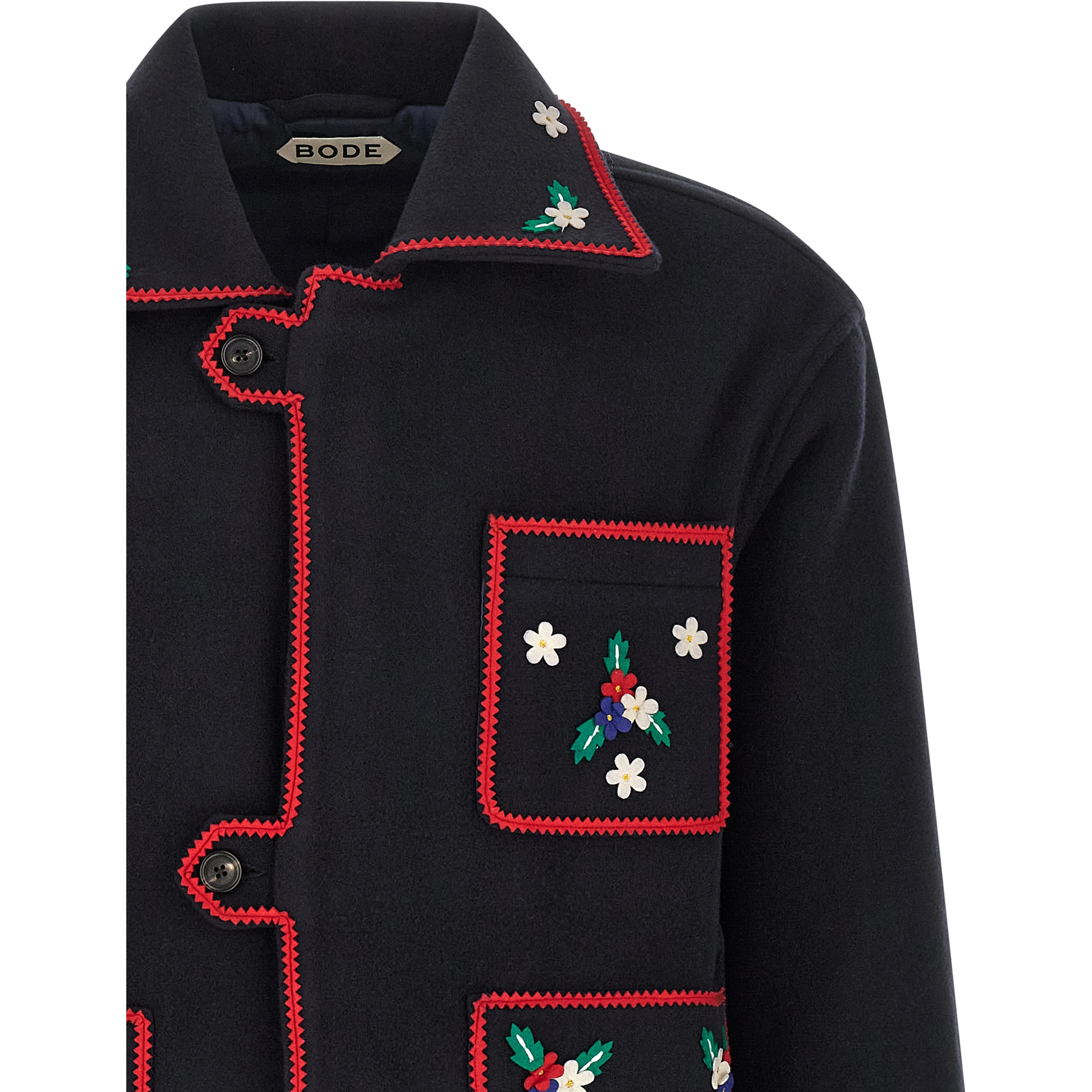 Blue Wool Full-Length Jacket