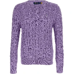 Purple Cotton Cardigan