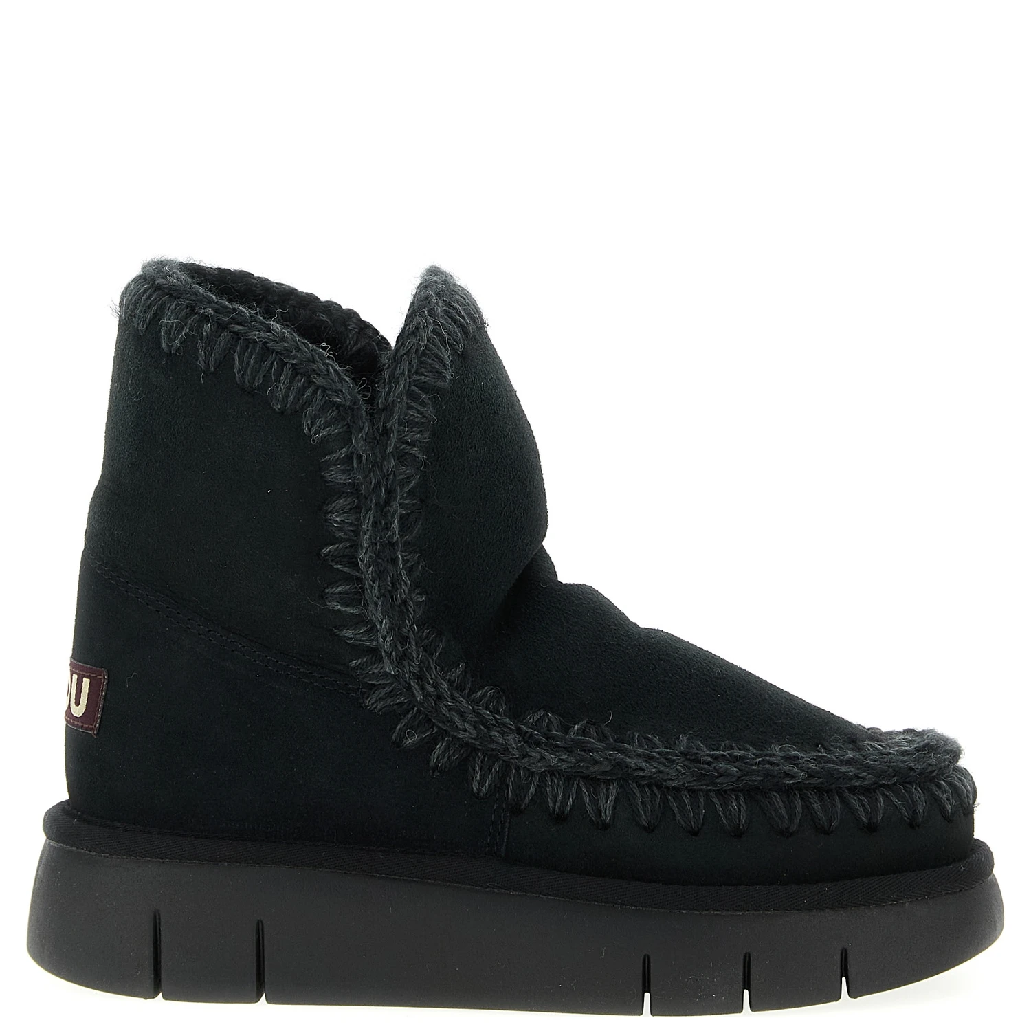 Black Lamb Leather Ankle Boots