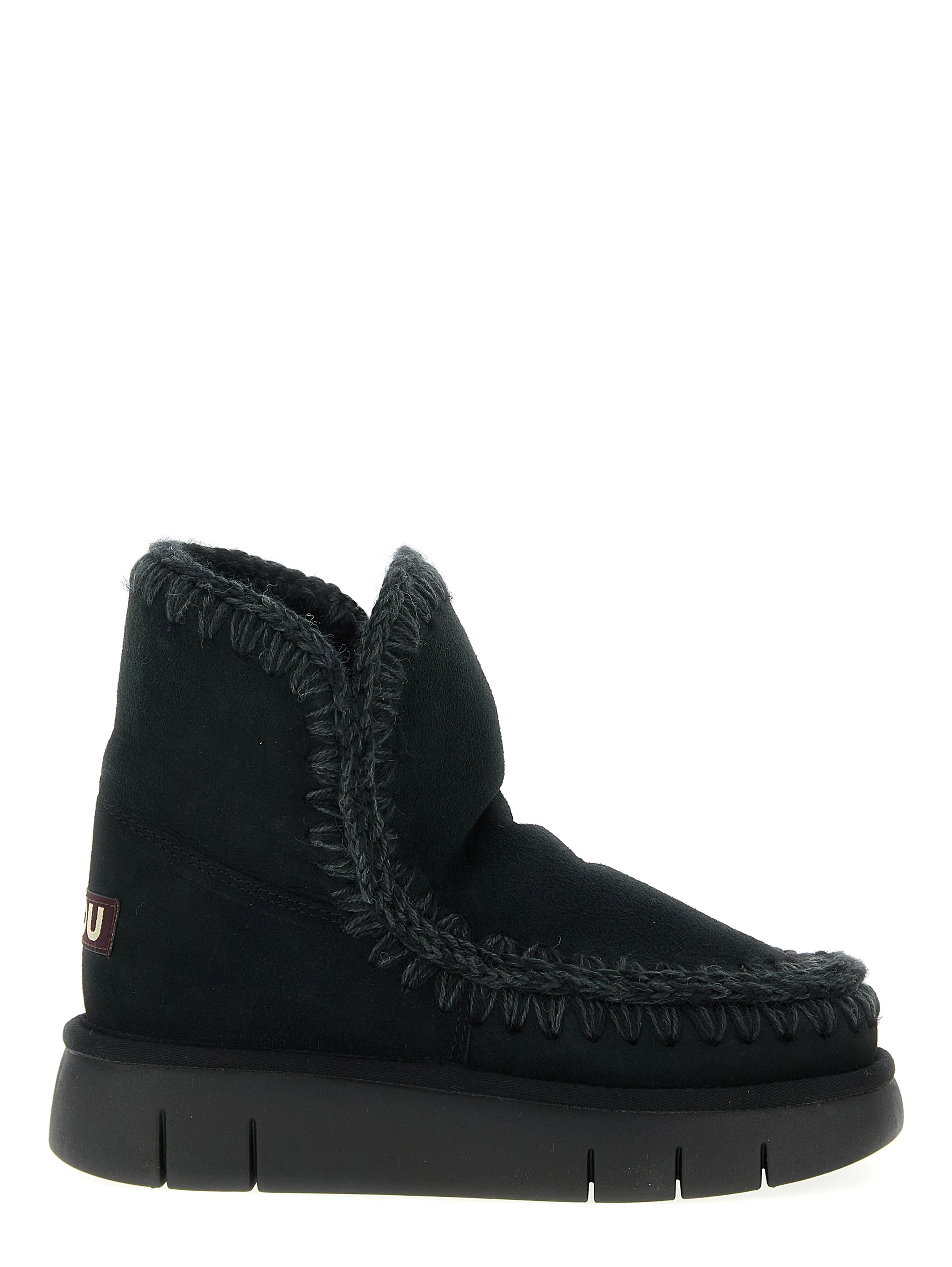 Black Lamb Leather Ankle Boots