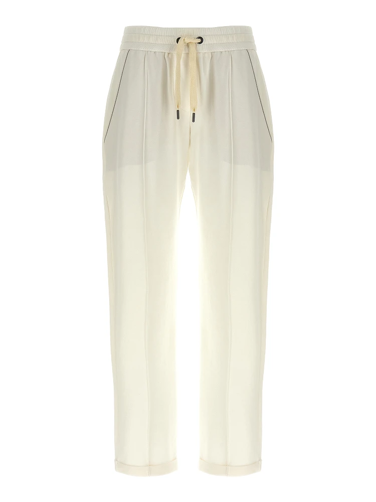 White Cotton Joggers (Workout Pants)