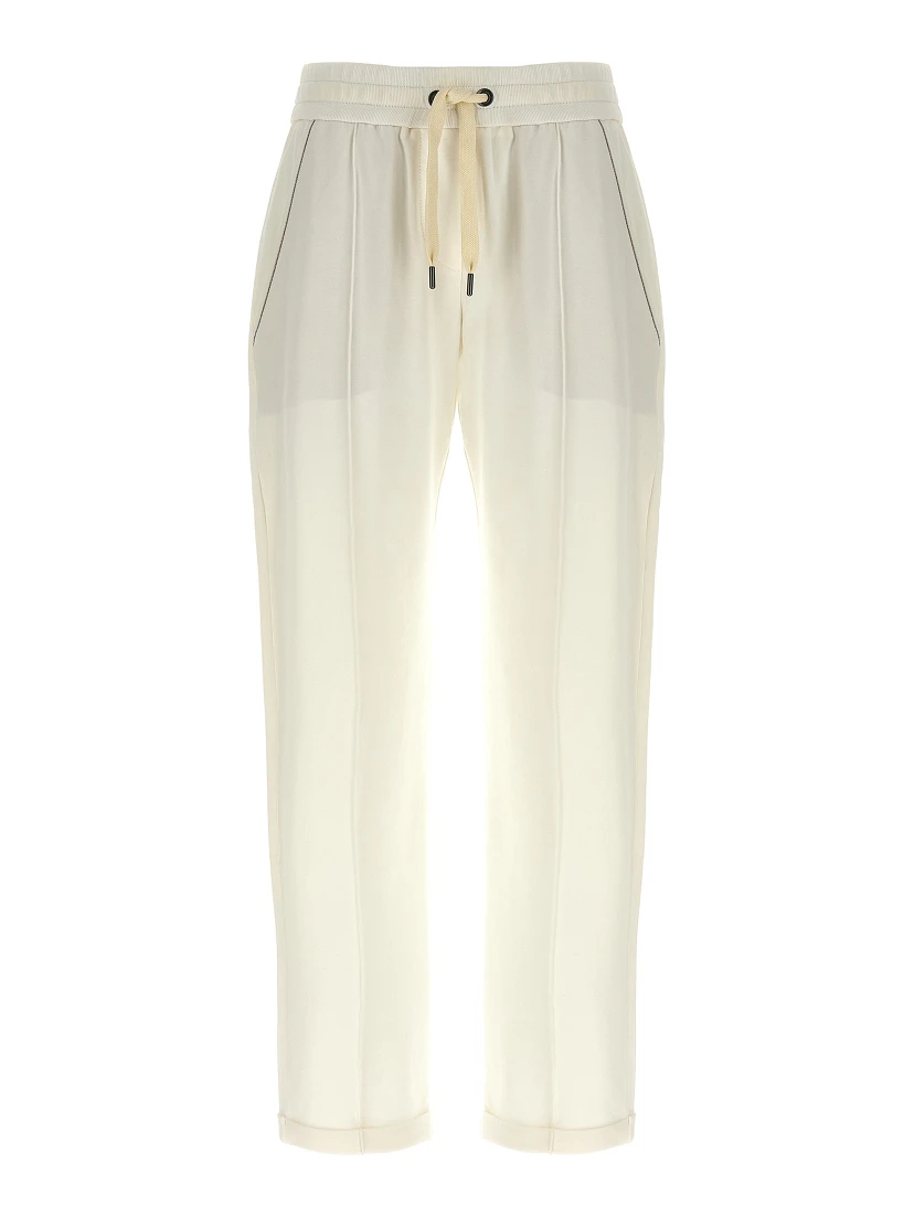 White Cotton Joggers (Workout Pants)