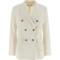 White Polyester Blazer