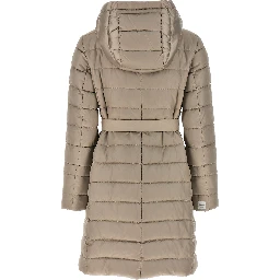 Beige Polyamide Full-Length Jacket