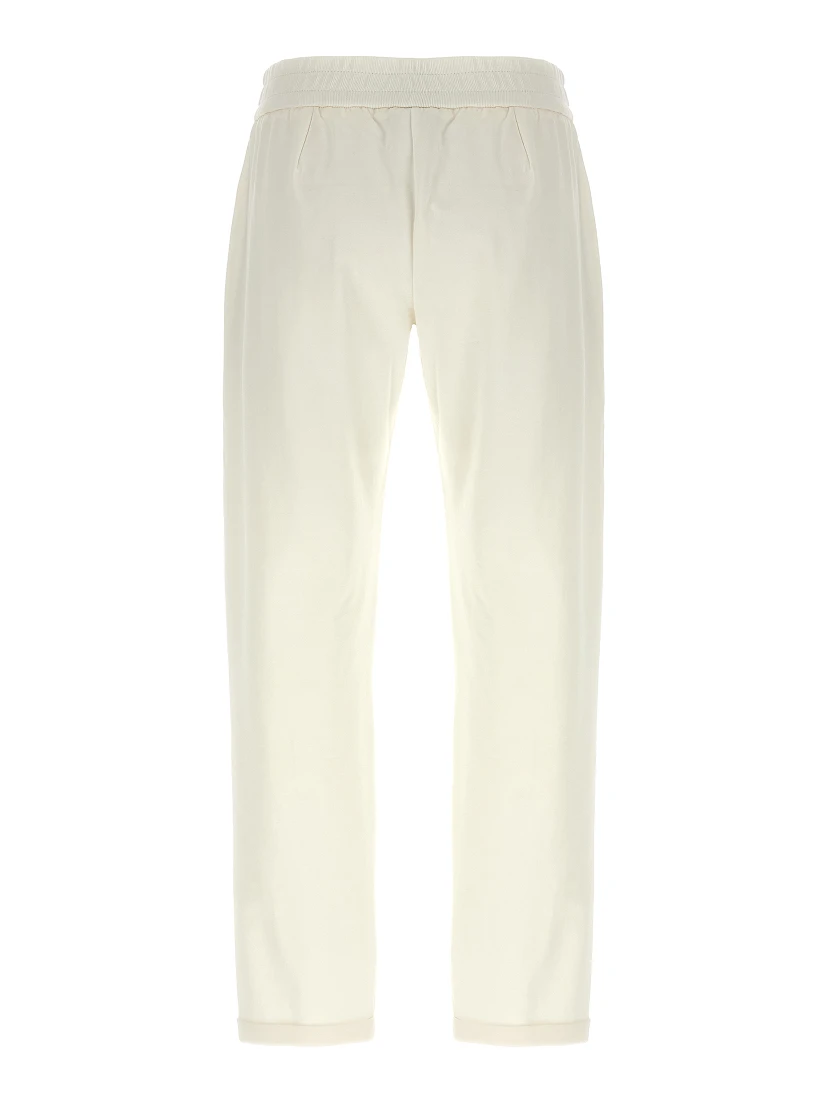 White Cotton Joggers (Workout Pants)