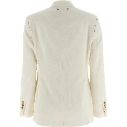 White Polyester Blazer