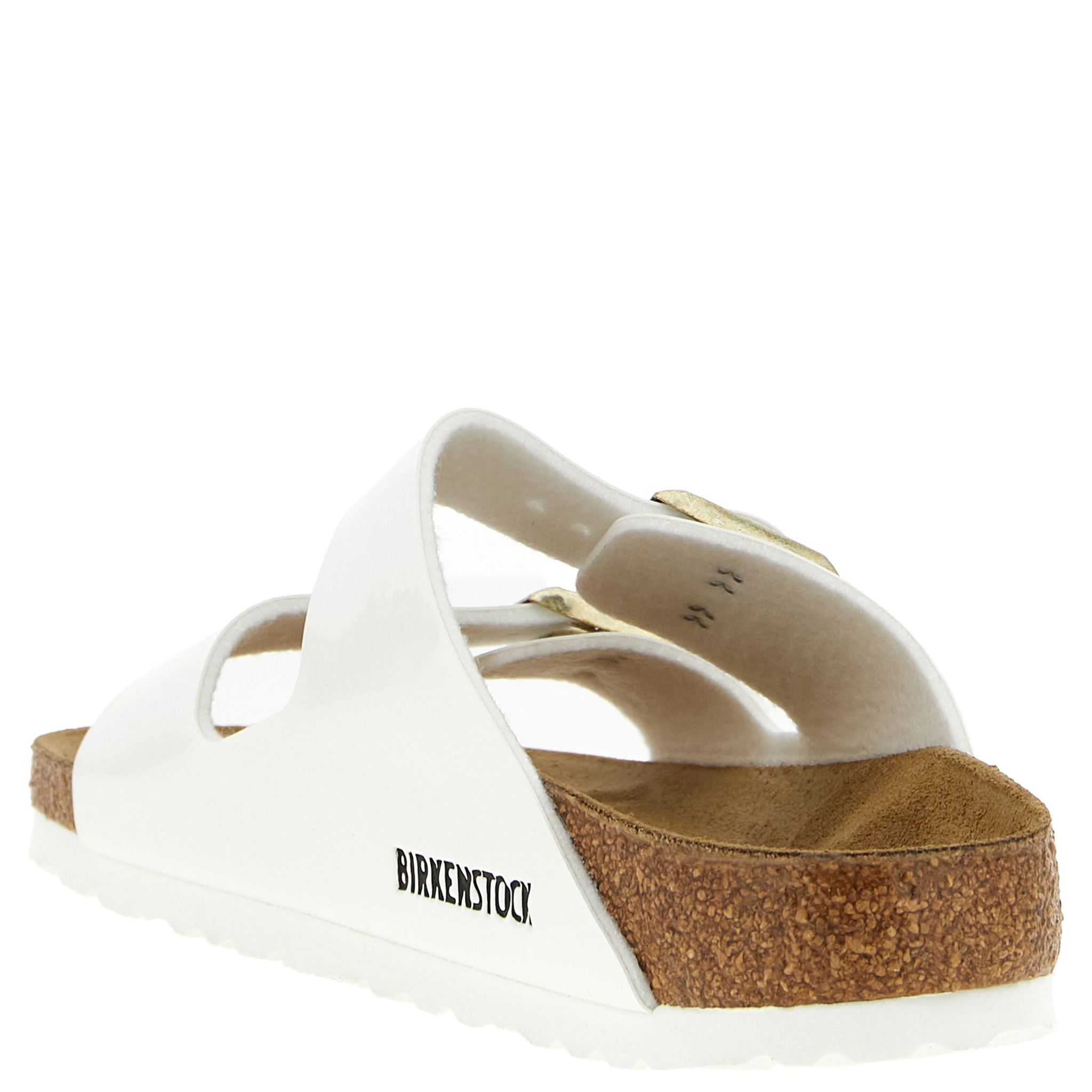 White Artificial Leather Slides