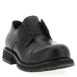 Black Bull Skin Slip-On Loafers