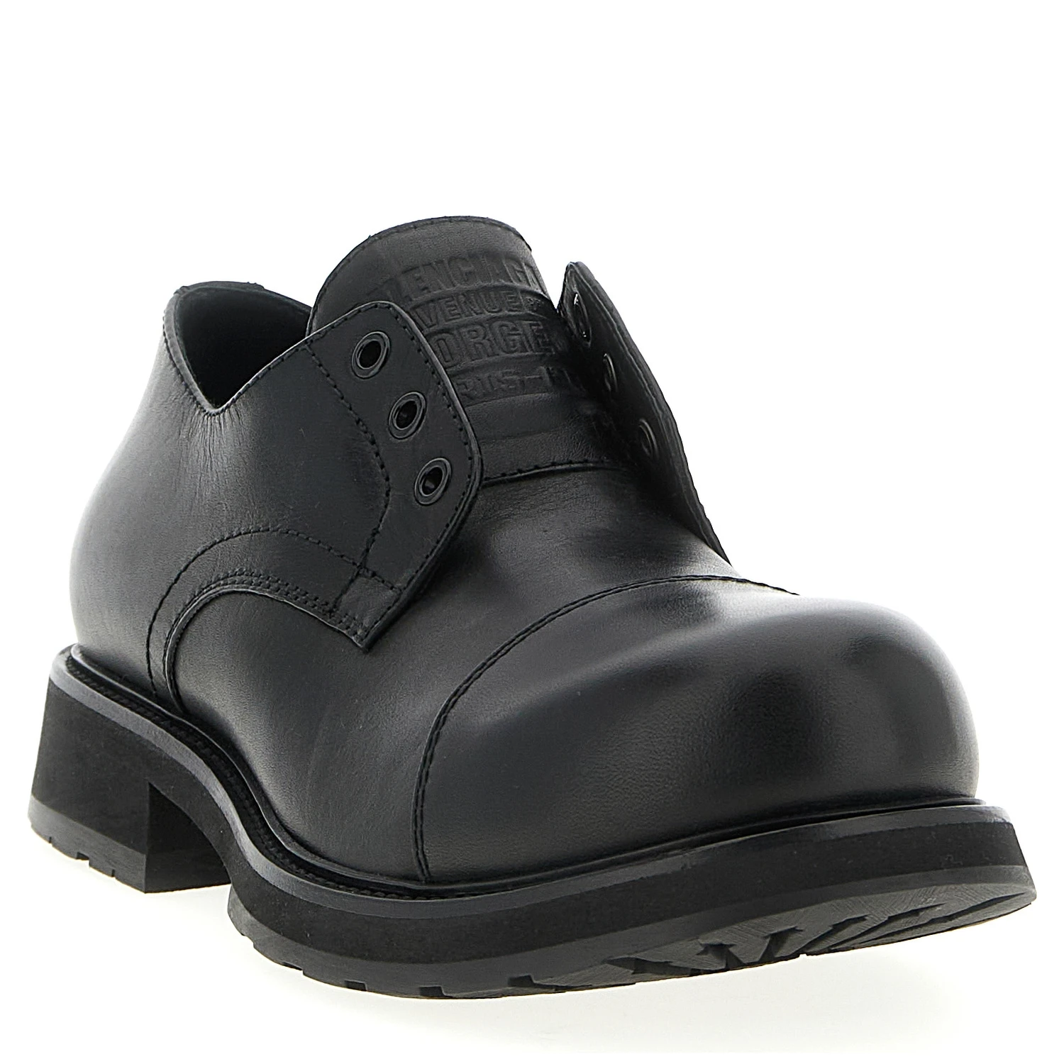 Black Bull Skin Slip-On Loafers