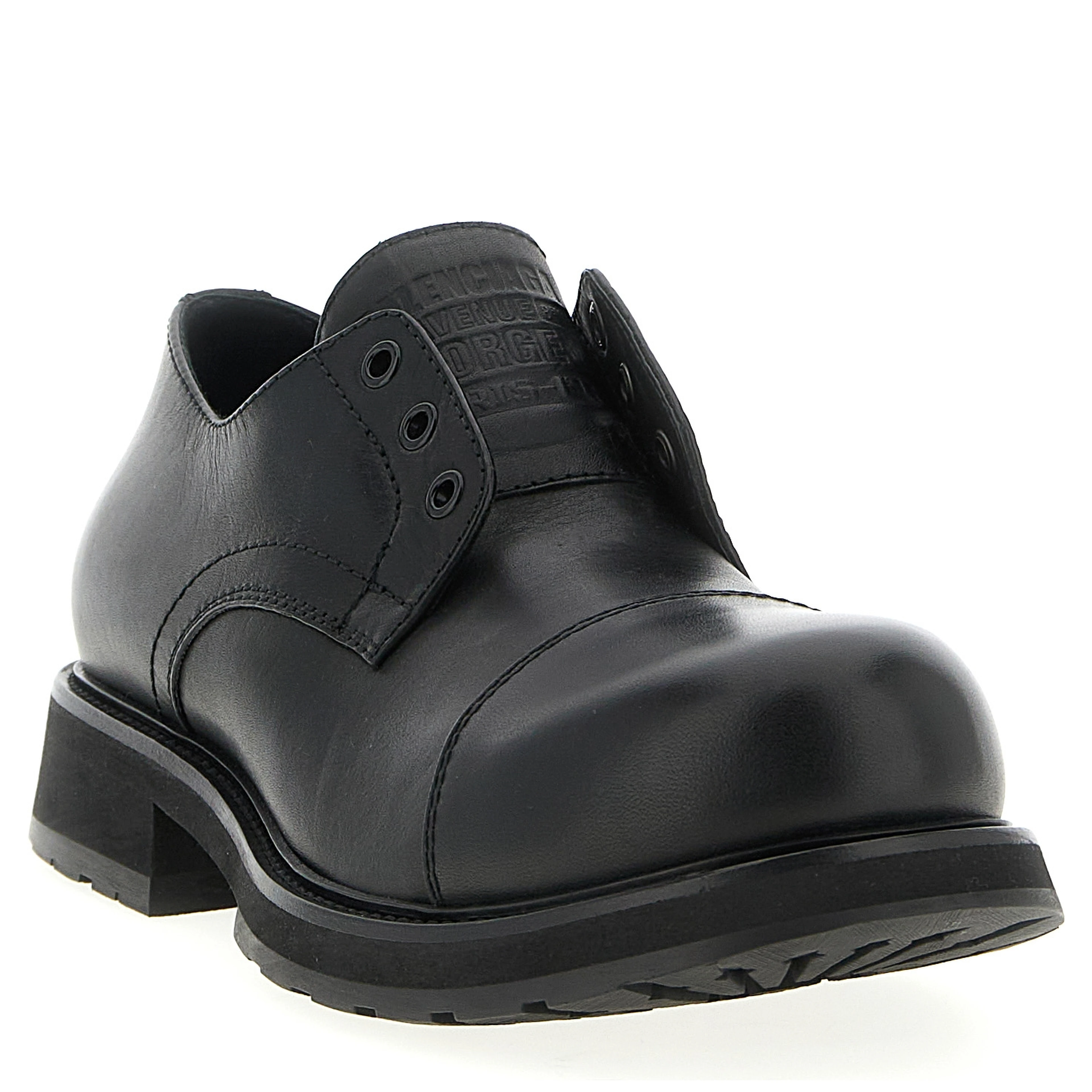 Black Bull Skin Slip-On Loafers