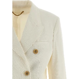 White Polyester Blazer