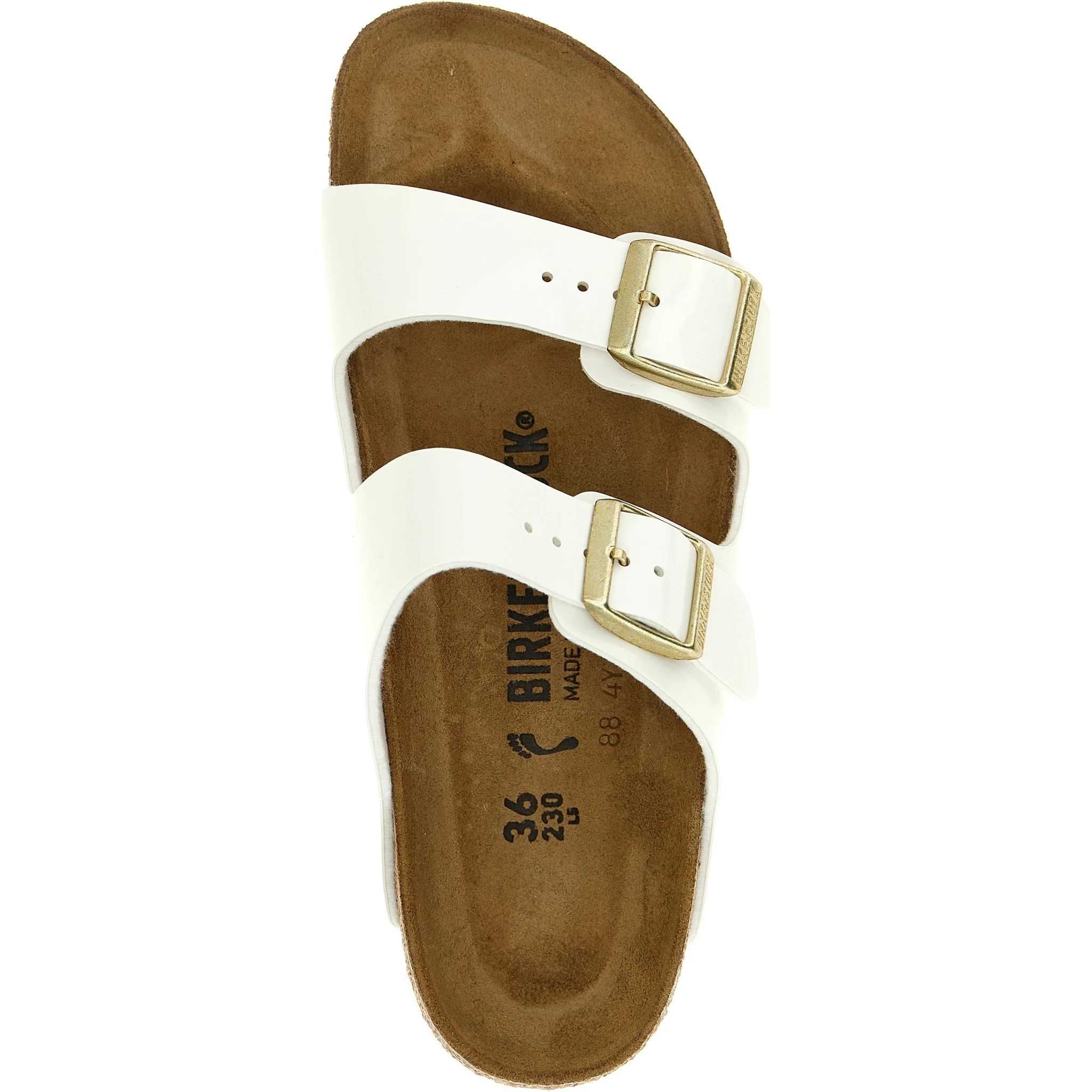 White Artificial Leather Slides