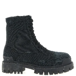 Black Cotton Chelsea Boots