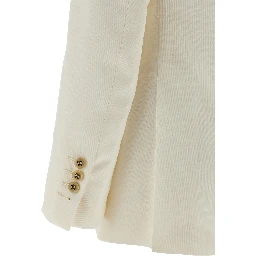 White Polyester Blazer