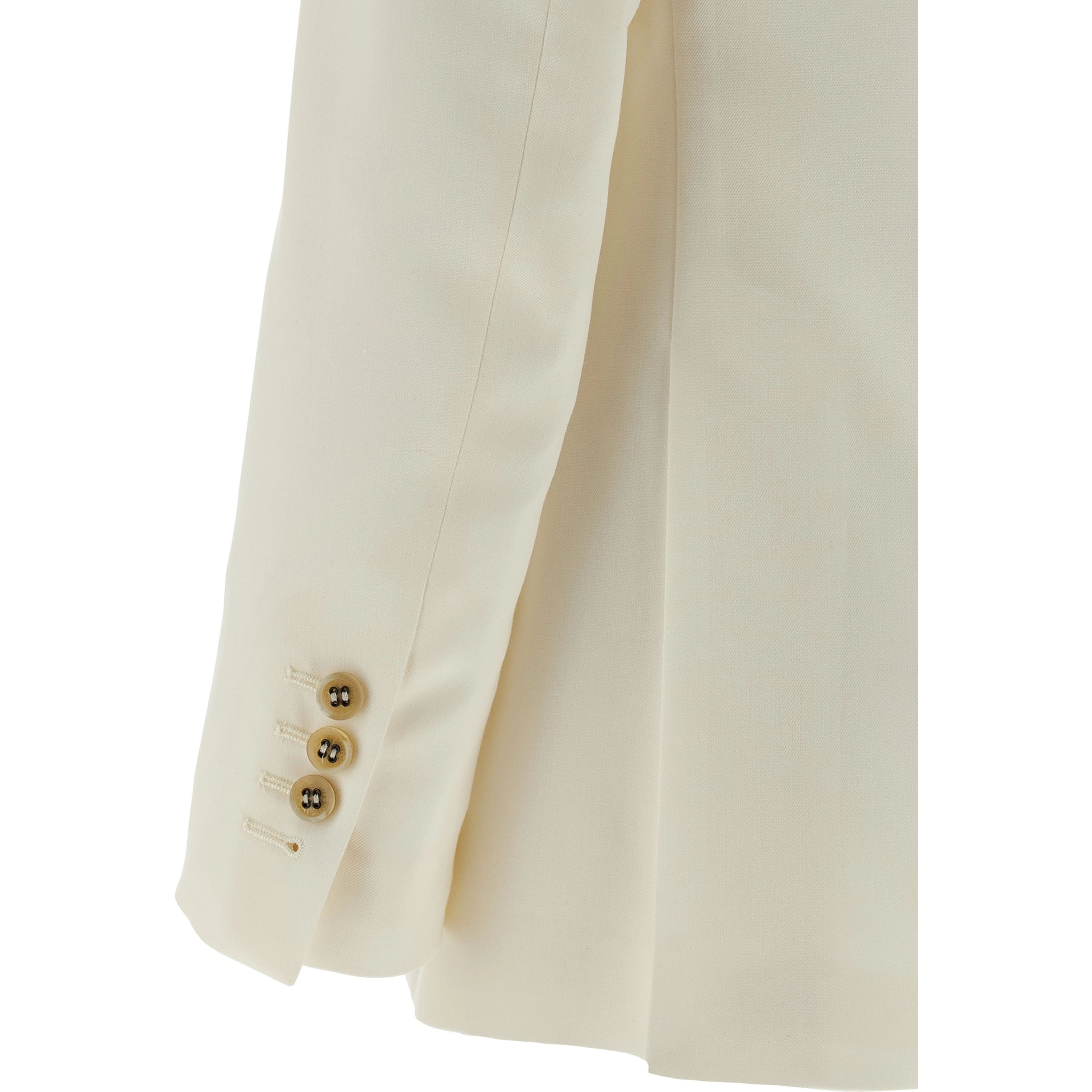 White Polyester Blazer