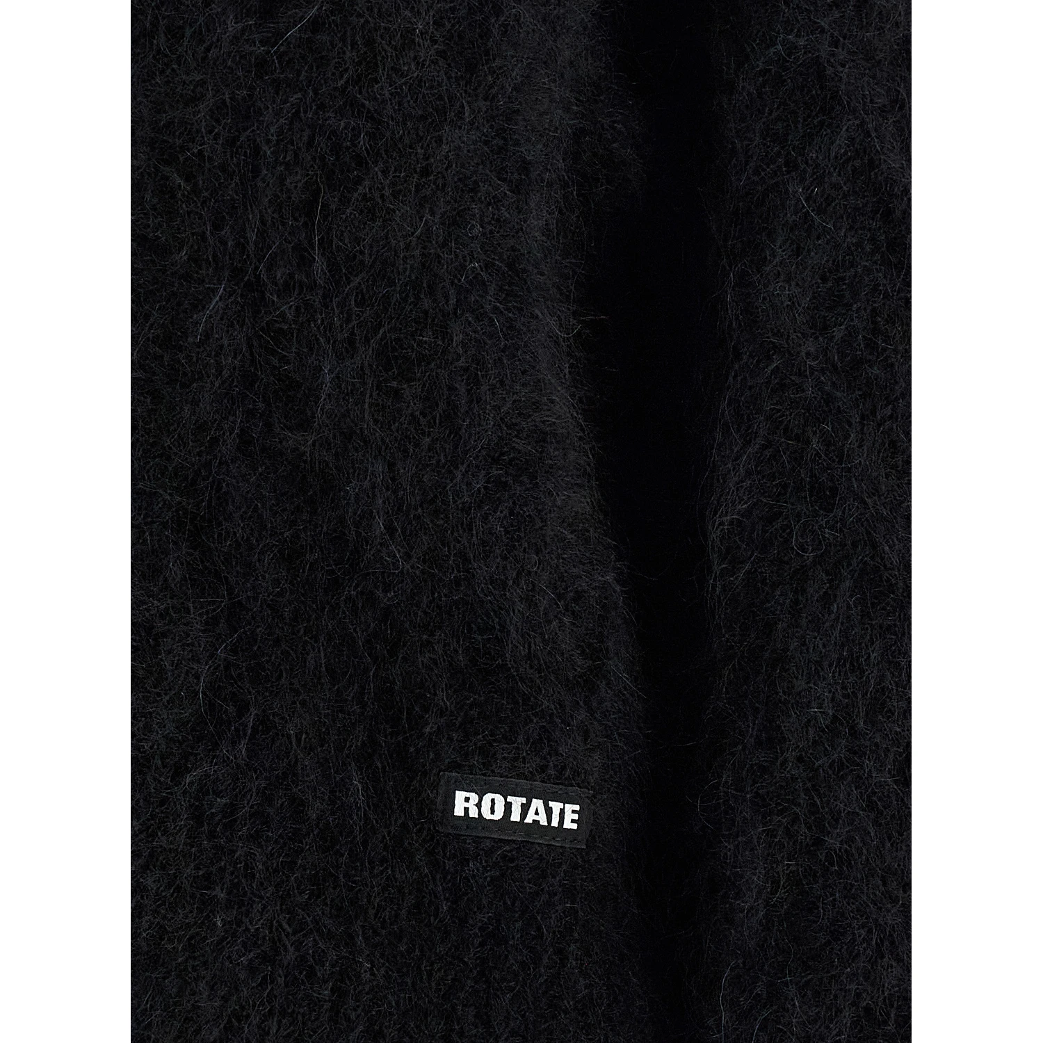 Black Alpaca Leather Cardigan