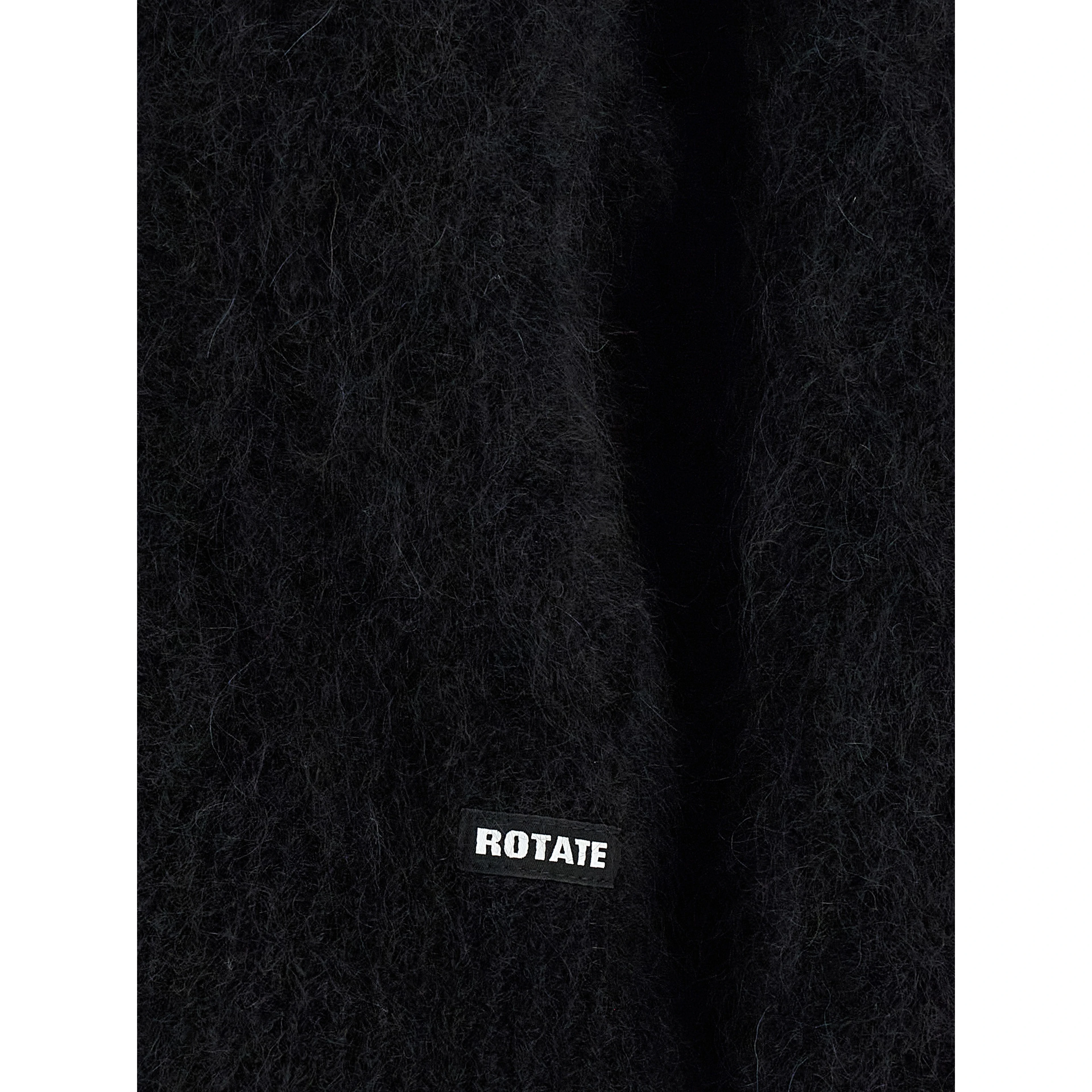 Black Alpaca Leather Cardigan
