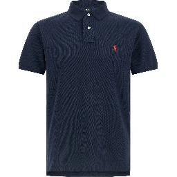 Blue Cotton Polo Shirt