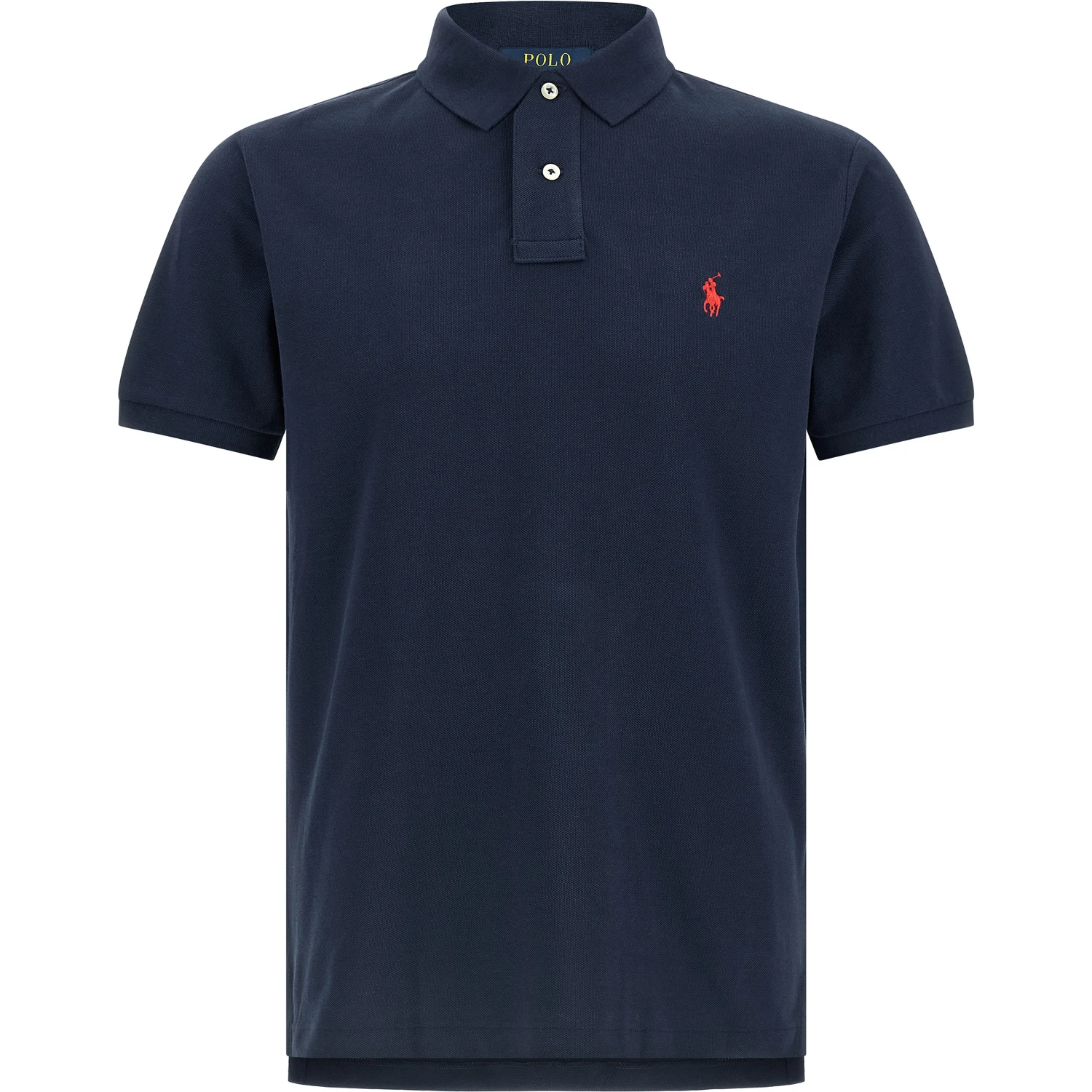 Blue Cotton Polo Shirt