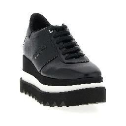 Black Polyethylene Wedge Sandals
